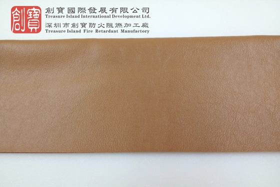 Brown flame retardant leather